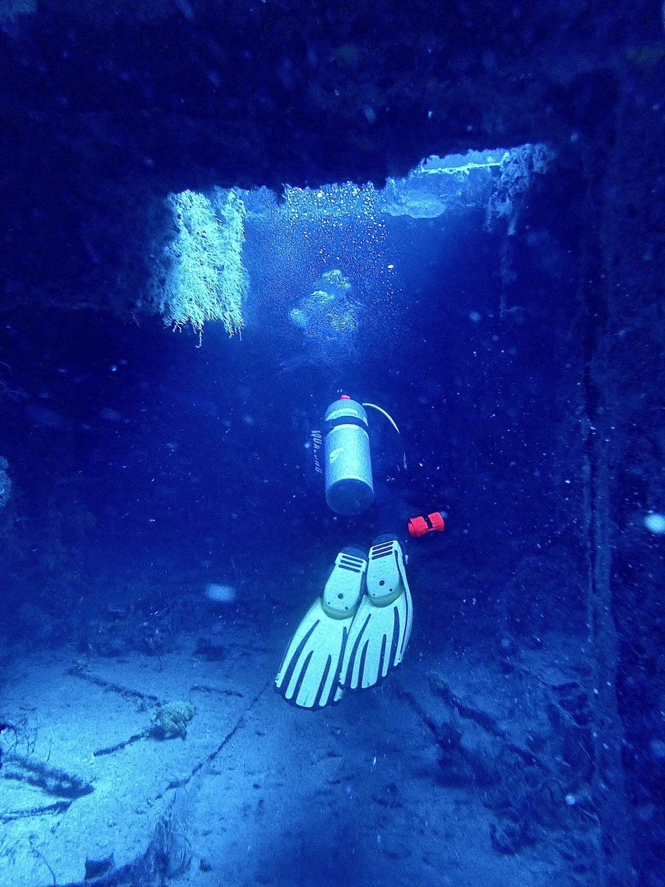 Through a doorway