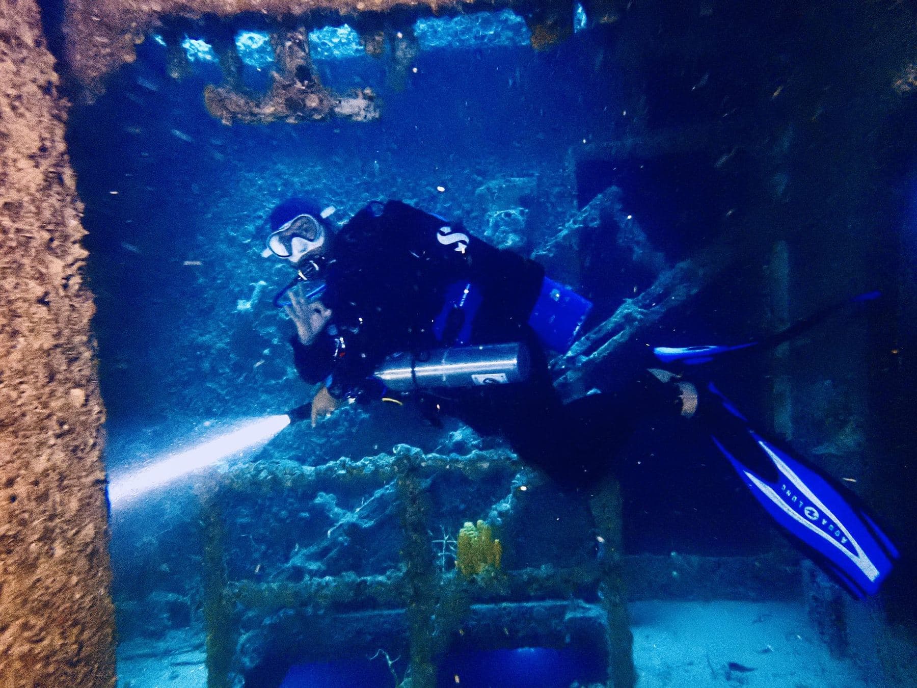 Lights on inside the wreck