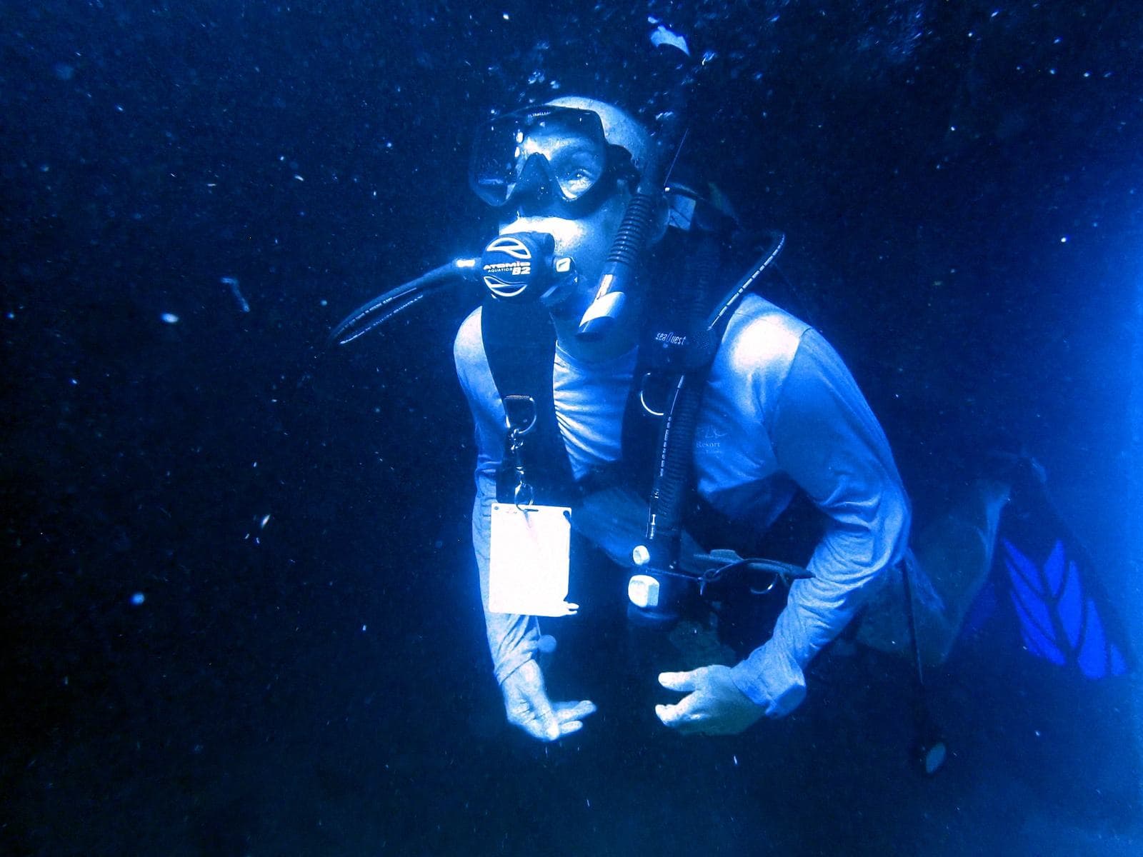 Deep blue, big smile