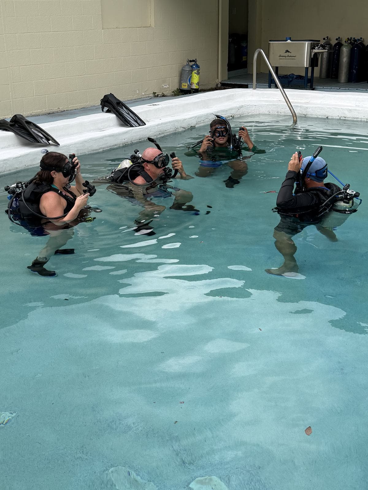 First breaths in the pool