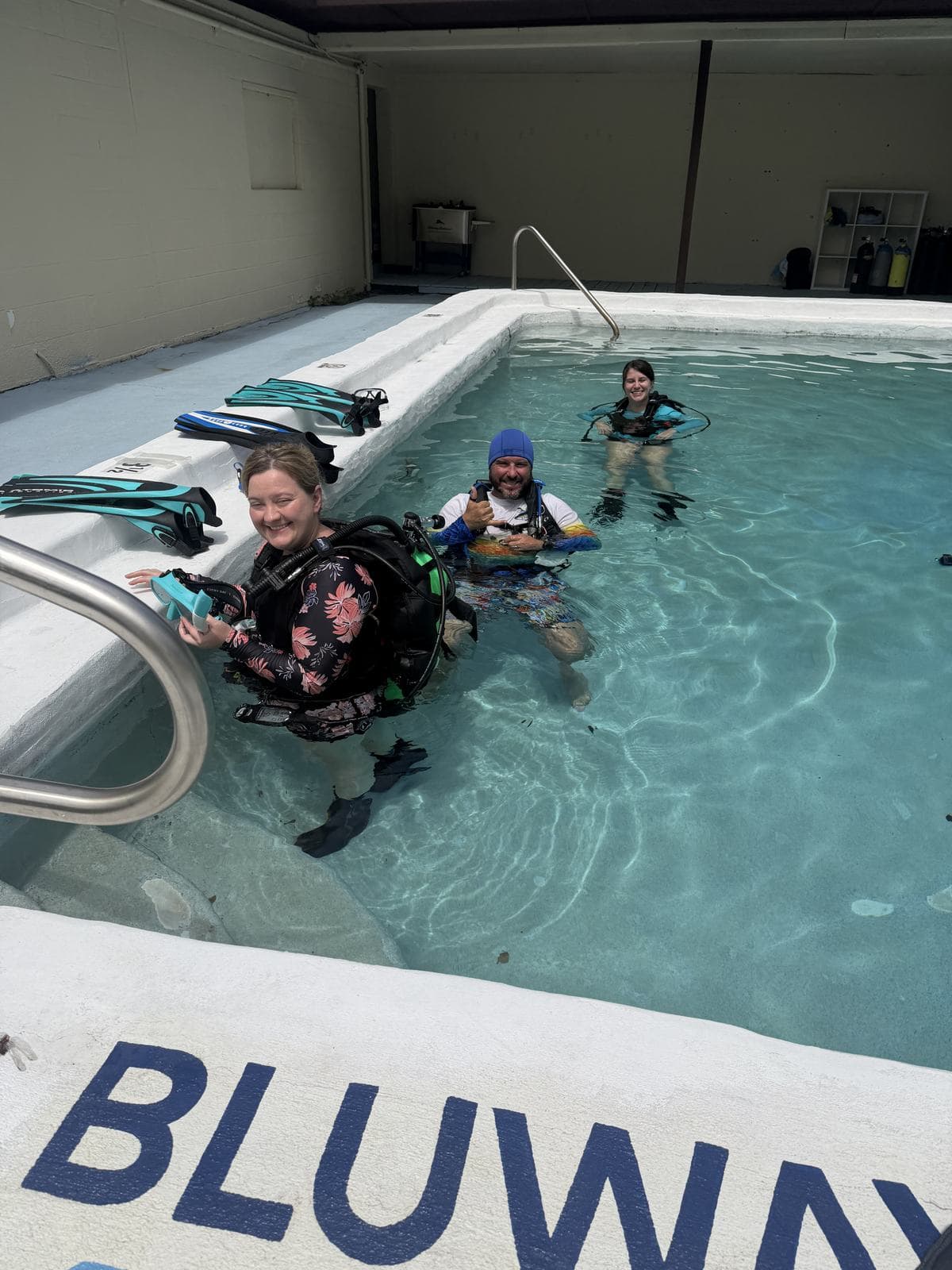 Confined water in the BluWave pool